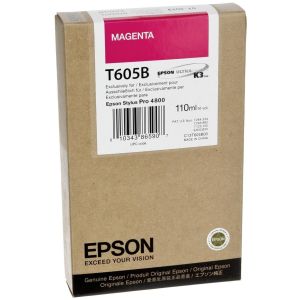 Epson T605B tintapatron, bíborvörös (magenta), eredeti