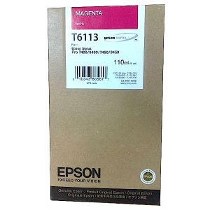 Epson T6113 tintapatron, bíborvörös (magenta), eredeti