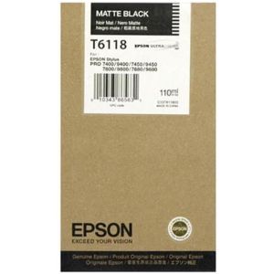 Epson T6118 tintapatron, matt fekete (matte black), eredeti