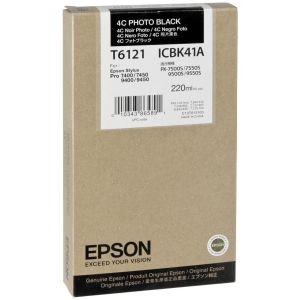 Epson T6121 tintapatron, fotó fekete (photo black), eredeti