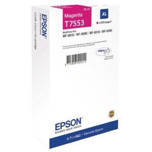 Epson T7553 XL tintapatron, bíborvörös (magenta), eredeti