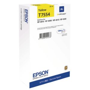 Epson T7554 XL tintapatron, sárga (yellow), eredeti
