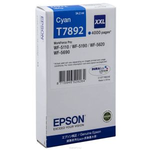 Epson T7892 tintapatron, azúr (cyan), eredeti
