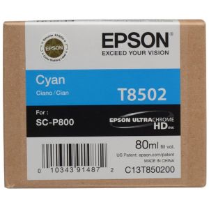 Epson T8502 tintapatron, azúr (cyan), eredeti