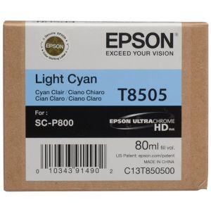 Epson T8505 tintapatron, világos azurkék (light cyan), eredeti