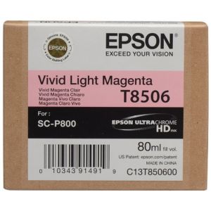 Epson T8506 tintapatron, világos bíborvörös (light magenta), eredeti