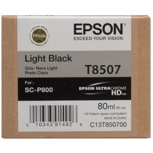 Epson T8507 tintapatron, világos fekete (light black), eredeti