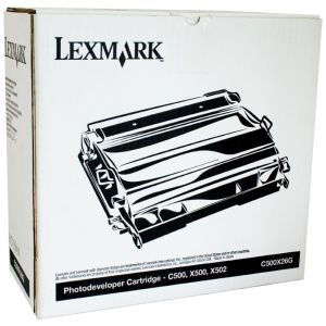 Dobegység Lexmark C500X26G (C500, X500, X502) , fekete (black), eredeti