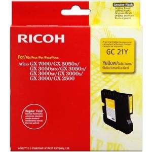 Ricoh GC21Y, 405535 tintapatron, sárga (yellow), eredeti