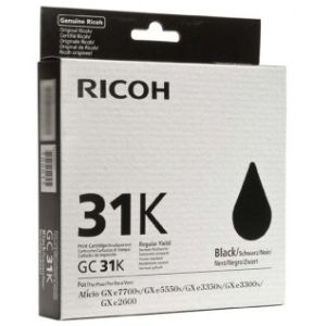 Ricoh GC31K, 405688 tintapatron, fekete (black), eredeti