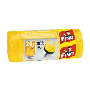 Kötőzacskók FINO Color 20 ℓ, 7 mic., 44 x 50 cm, sárga (30 db)