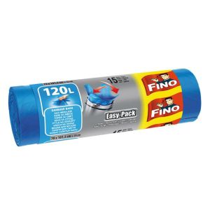 Megköthető táskák FINO Easy csomag 120 ℓ, 22 mic., 70 x 102 cm, kék (15 db)