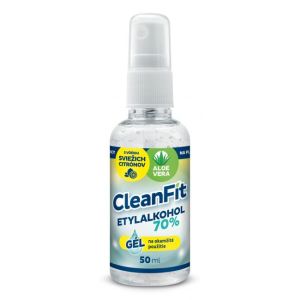 CleanFit fertőtlenítő gél 70% citrusos kézre permetezővel 50 ml