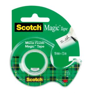 Ragasztószalag Scotch Magic láthatatlan, írható 19 mm x 7,5 ms adagoló