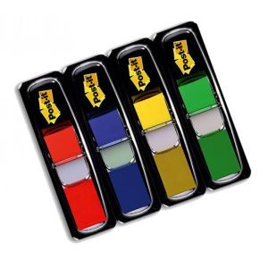 Post-it index keskeny, klasszikus színek, 12,5x43 mm, akciós csomag 4+2