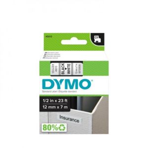 Öntapadó szalag Dymo D1 12 mm fehér / fekete