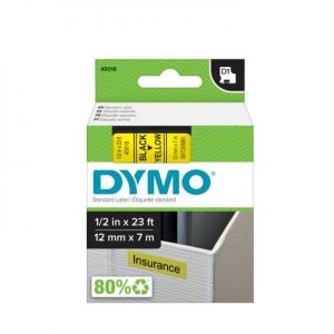 Öntapadó szalag Dymo D1 12 mm sárga / fekete