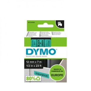 Öntapadó szalag Dymo D1 12 mm zöld / fekete