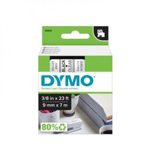 Öntapadó szalag Dymo D1 9 mm átlátszó / fekete