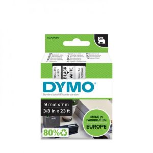 Öntapadó szalag Dymo D1 9 mm fehér / fekete