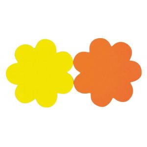 Írható színes karton virág átmérője 8cm APLI mix sárga-narancs