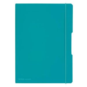 Notebook Herlitz my.book Flex A4 2x40 lapos vonalzós négyzet PP türkiz