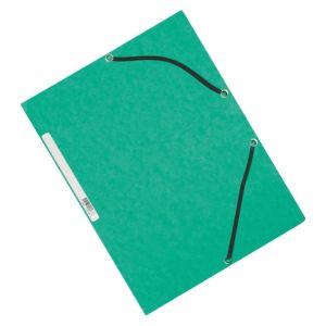 Sima karton csomagolás Q-CONNECT zöld gumiszalaggal