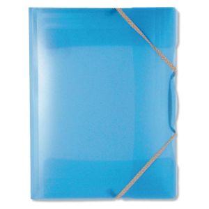 Műanyag csomagolás gumiszalaggal PP Opalin kék karton