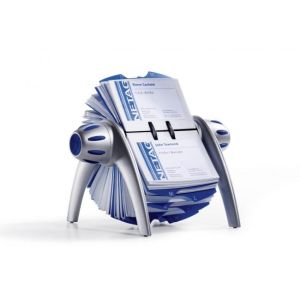 Forgó asztali névjegykártya 400 névjegykártyához VISIFIX Flip VEGAS ezüst/kék