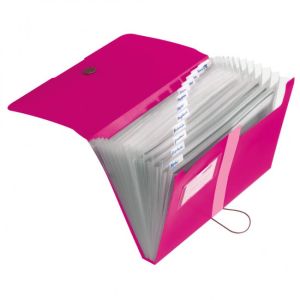 Műanyag aktatáska rekeszekkel Herlitz Easy Orga átlátszatlan rózsaszín