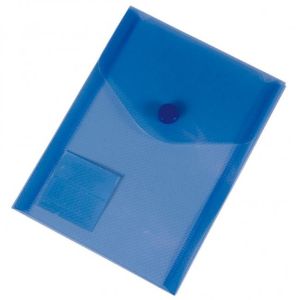 A6-os műanyag borító PP karton kék csappal
