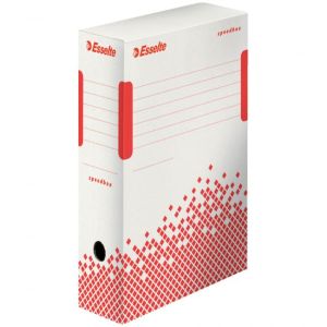 Archív doboz Esselte Speedbox 100mm fehér/piros