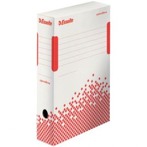 Archív doboz Esselte Speedbox 80mm fehér/piros