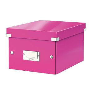Click &amp; Store kis doboz metál rózsaszín