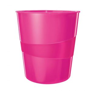 Műanyag kosár Leitz WOW 15l rózsaszín