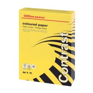Színes papír Office Depot A4, intenzív sárga, 80 g/m2
