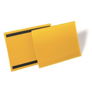 Mágneses zseb iratoknak 297x210mm széles 50 db sárga