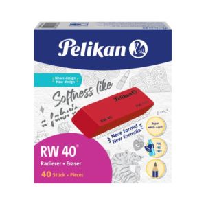 Gumi PVC nélkül Pelikan RW 40 piros 40 db