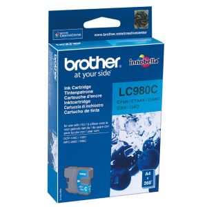 Brother LC980C tintapatron, azúr (cyan), eredeti