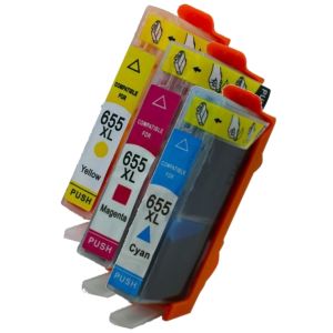 HP 655 CMY, hármas csomagolás tintapatron, többszínű, alternatív