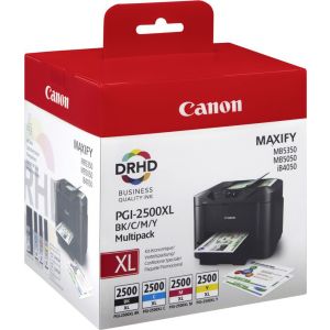 Canon PGI-2500 XL, CMYK, négyes csomagolás tintapatron, többszínű, eredeti