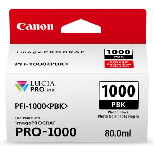 Canon PFI-1000PBK tintapatron, fotó fekete (photo black), eredeti