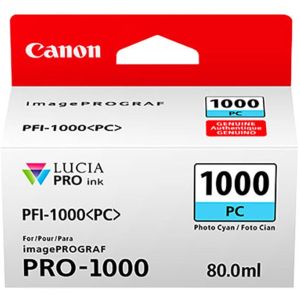 Canon PFI-1000PC tintapatron, fotó azúr (photo cyan), eredeti