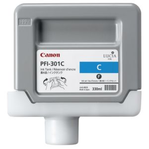 Canon PFI-301C tintapatron, azúr (cyan), eredeti