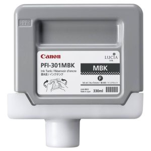 Canon PFI-301MBK tintapatron, matt fekete (matte black), eredeti