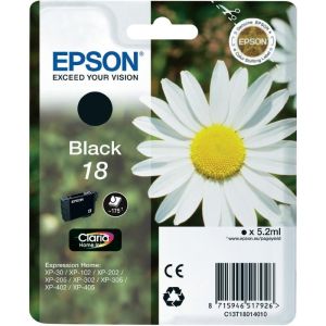 Epson T1801 (18) tintapatron, fekete (black), eredeti