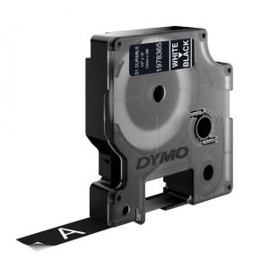 Dymo D1 tartós vinil szalag 12 mm fekete/fehér