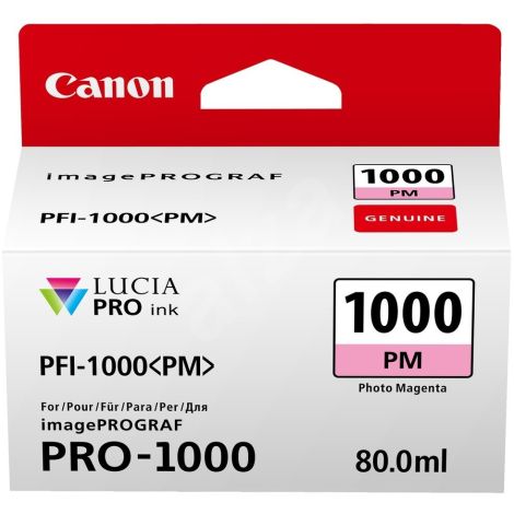 Canon PFI-1000PM tintapatron, fotó bíborvörös (photo magenta), eredeti