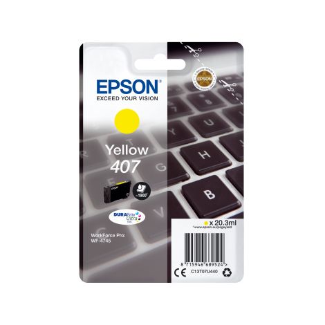 Epson 407, T07U4, C13T07U440 tintapatron, sárga (yellow), eredeti