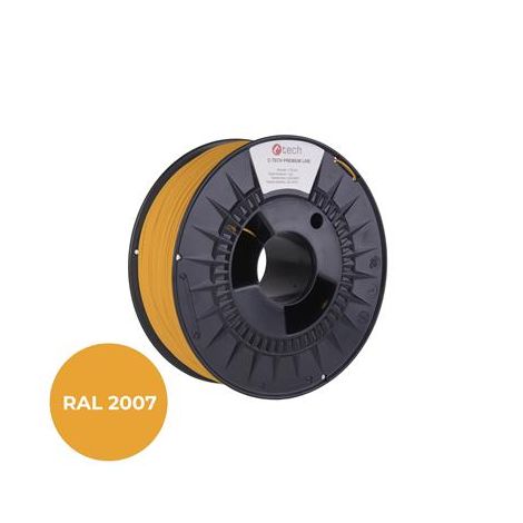 Nyomdafüzér (filament) C-TECH PREMIUM LINE, PLA, lumineszcens világos narancssárga, RAL2007, 1,75 mm, 3DF-P-PLA1.75-2007